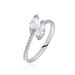 Bague Nevarte Argent Blanc Oxyde De Zirconium - Bagues avec pierre Femme | Marc Orian
