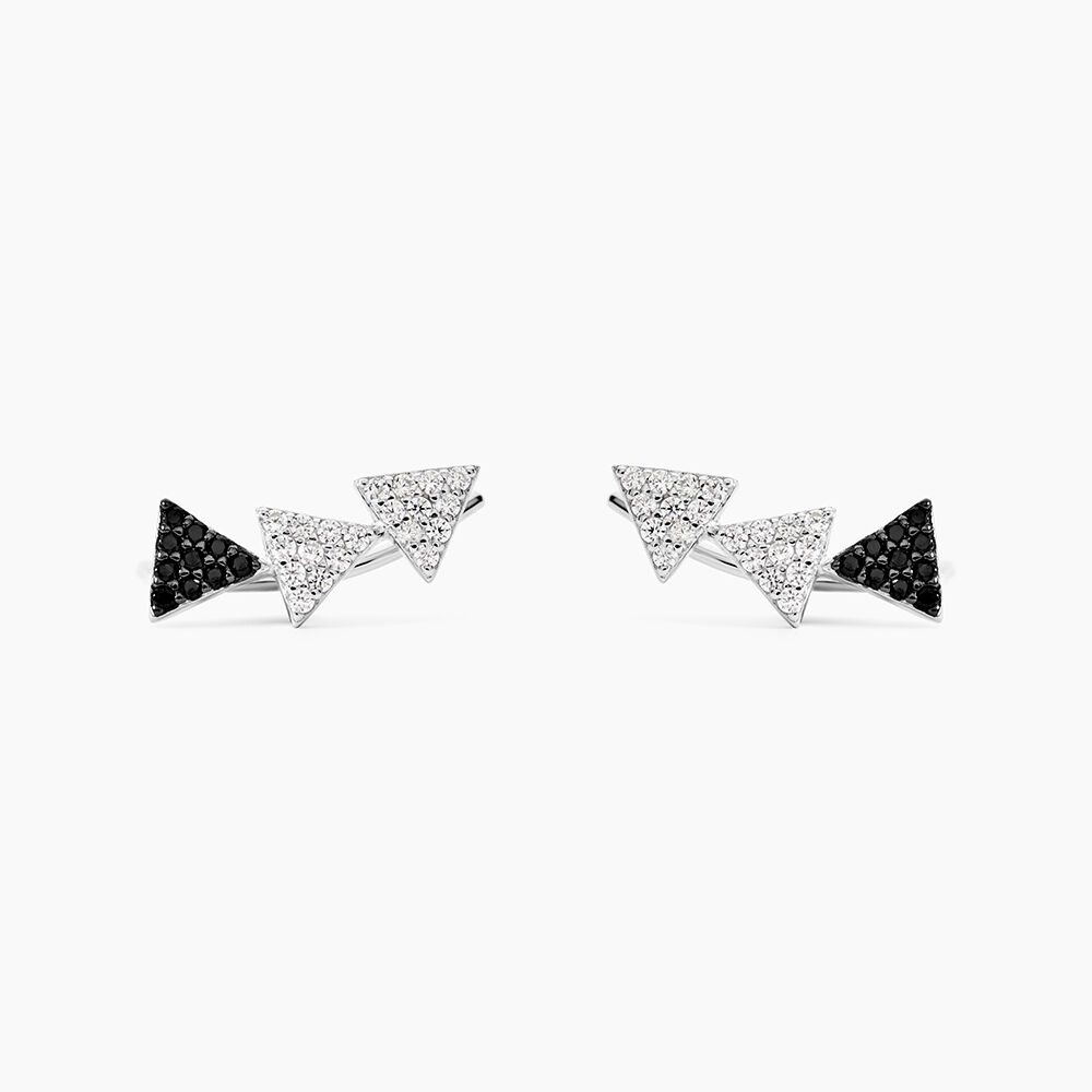Boucles D'oreilles Puces Chleo Argent Blanc Oxyde De Zirconium - Puces Femme | Marc Orian