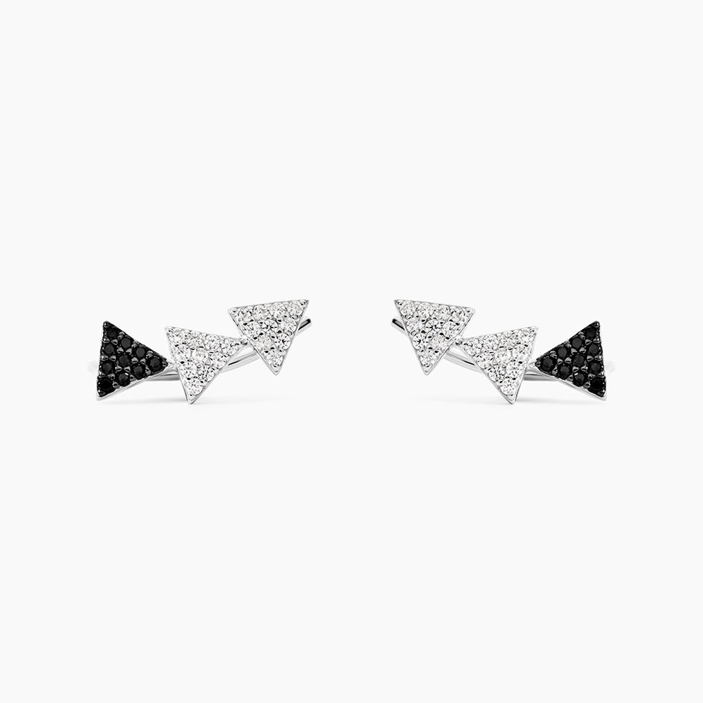 Boucles D'oreilles Puces Chleo Argent Blanc Oxyde De Zirconium - Puces Femme | Marc Orian