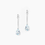 Boucles D'oreilles Pendantes Goutte Or Blanc Topaze - Pendantes Femme | Marc Orian