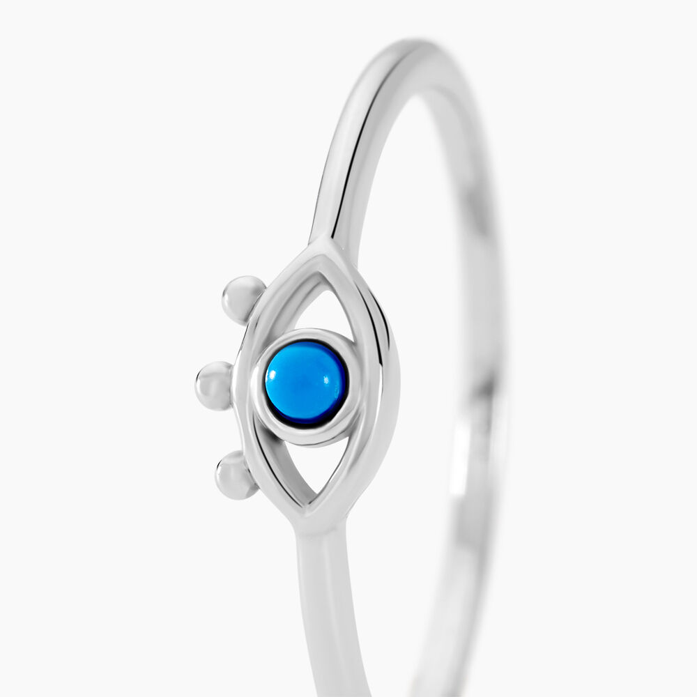 Bague Pernelle Argent Blanc Turquoise - Bagues de promesse Femme | Marc Orian