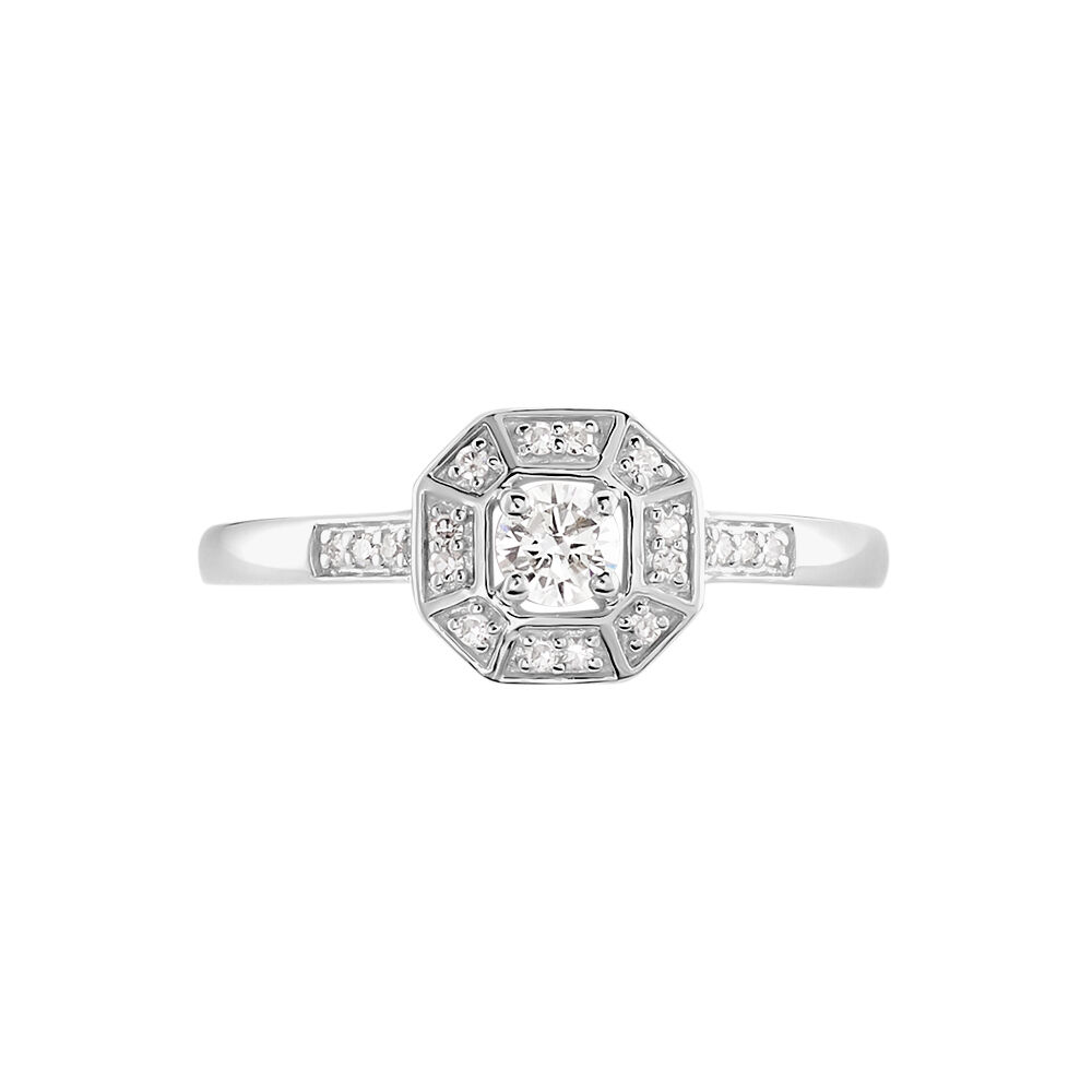 Bague Transmission Or Blanc Diamant - Solitaires Femme | Marc Orian