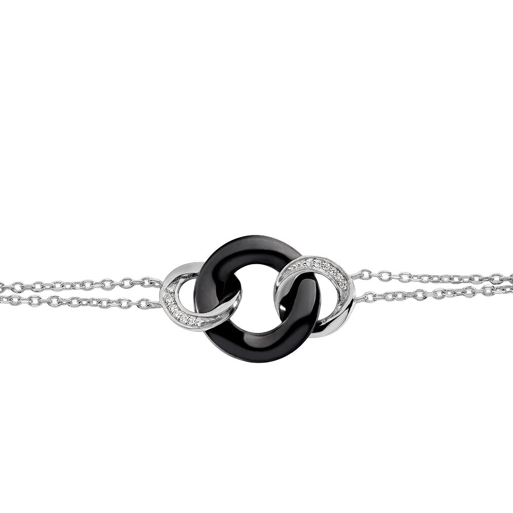 Bracelet Lola Cera Argent Blanc Céramique Et Oxyde De Zirconium - Bracelets chaînes Femme | Marc Orian