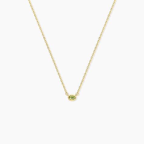 Collier Poem Argent Jaune P&eacute;ridot - Colliers avec pierres Femme | Marc Orian