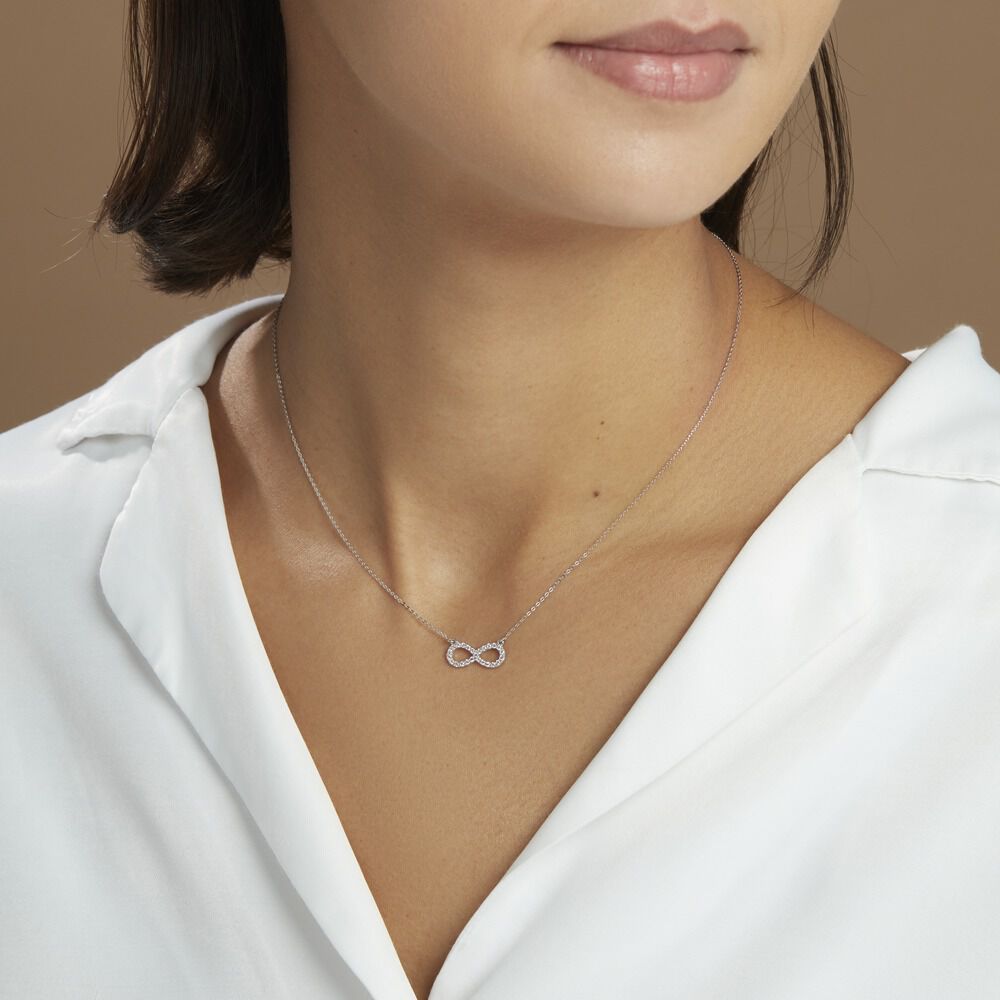 Collier Klothilda Or Blanc Oxyde De Zirconium - Colliers avec pierres Femme | Marc Orian