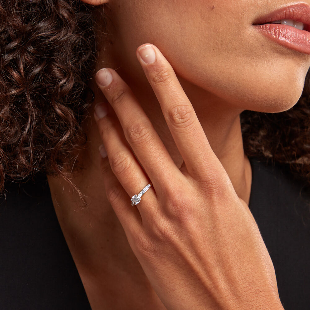 Solitaire Sosanna Ld Or Jaune Diamant Synthetique Blanc - Solitaires Femme | Marc Orian