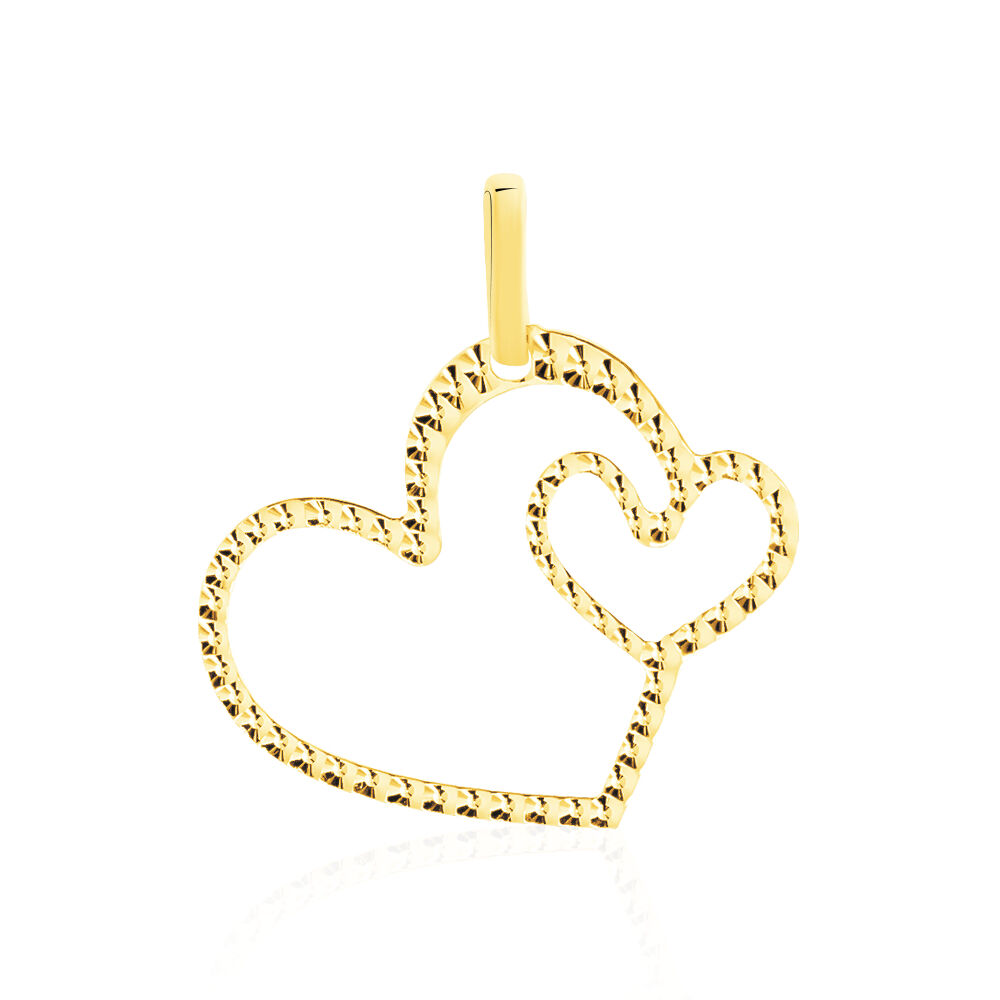 Pendentif Eudocie Coeurs Diamantes Or Jaune - Pendentifs Femme | Marc Orian