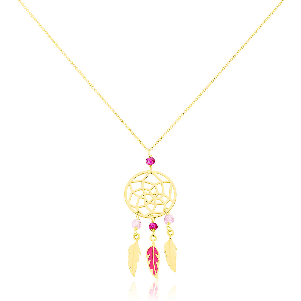Collier Marion Attrape Reve Plumes Or Jaune -  Enfant | Marc Orian