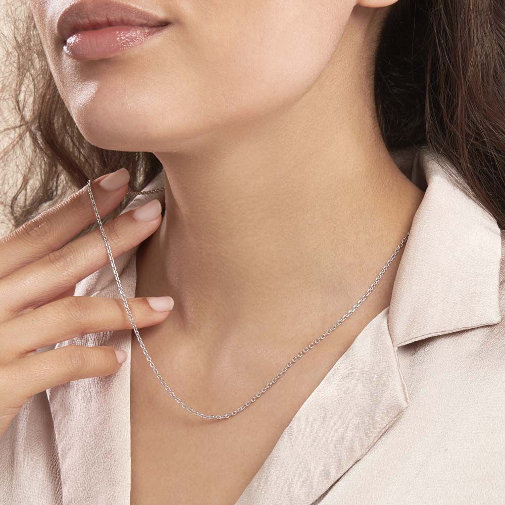 Chaîne Claudine Maille Forçat Argent Blanc - Chaines Famille | Marc Orian
