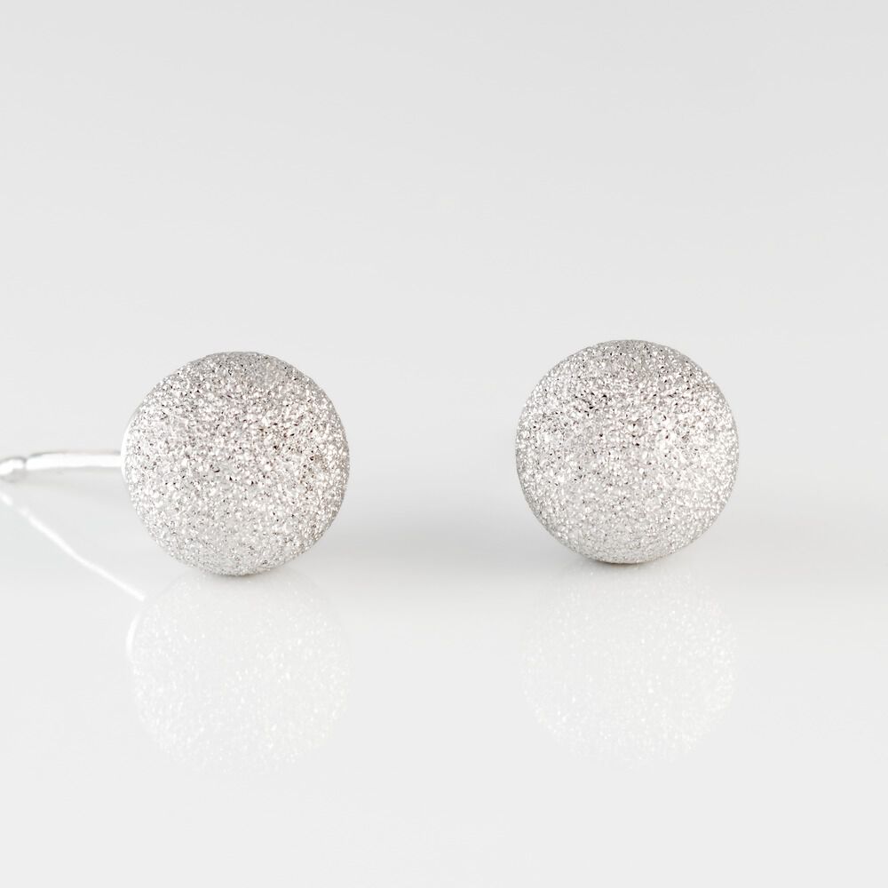 Boucles D'oreilles Puces Ayana Argent Blanc - Puces Femme | Marc Orian