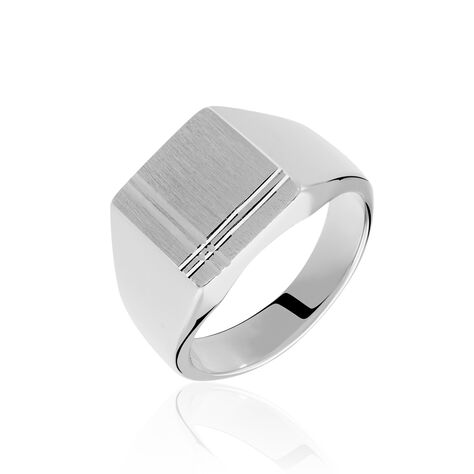 Chevalière Cillian Argent Blanc - Chevalières Homme | Marc Orian