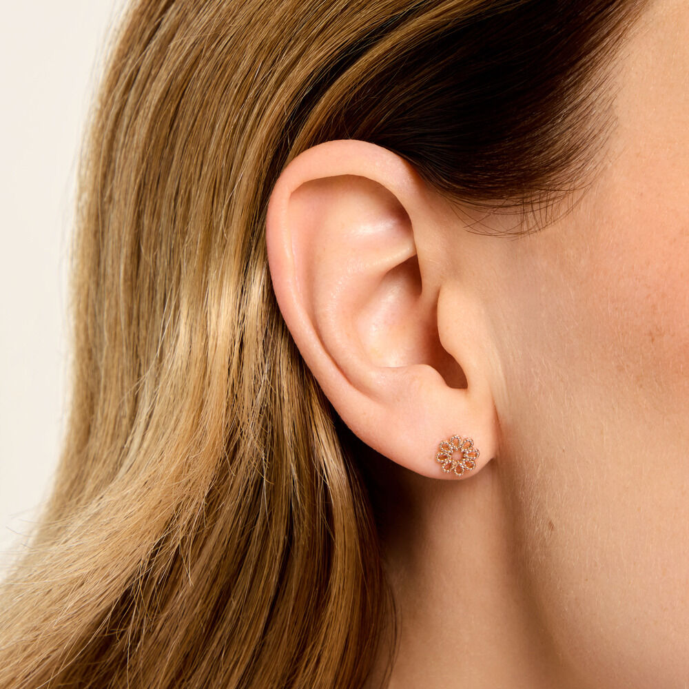Boucles D'Oreilles Puces Tianna Plaqu&eacute; Or Jaune - Puces Femme | Marc Orian