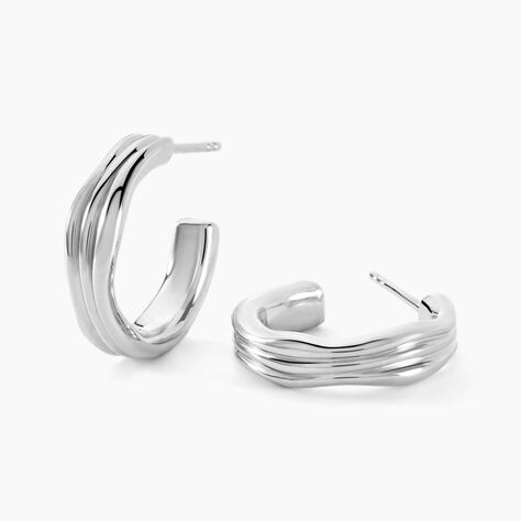 Créoles Ambrine Argent Blanc - Créoles Femme | Marc Orian