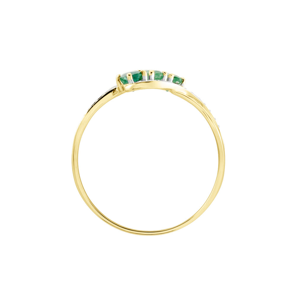 Bague Simma Or Jaune Diamant Et Emeraude - Bagues vintage Femme | Marc Orian