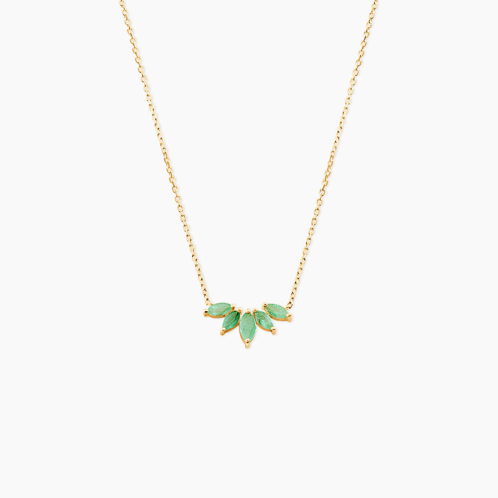 Collier Josslyn Or Jaune Emeraude - Colliers avec pierres Femme | Marc Orian