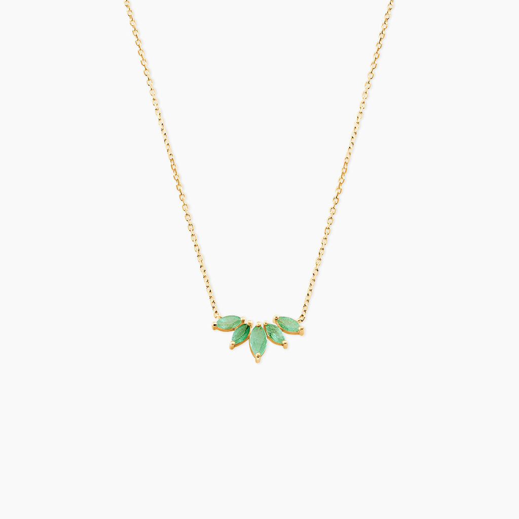 Collier Josslyn Or Jaune Emeraude - Colliers avec pierres Femme | Marc Orian