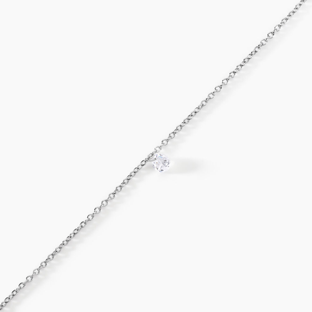Bracelet Court Argent Blanc Constantin Oxyde De Zirconium - Bracelets fantaisie Femme | Marc Orian