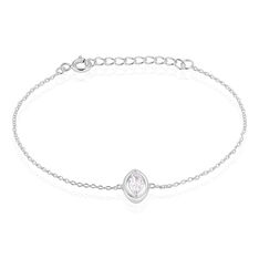 Bracelet Arone Argent Blanc Oxyde De Zirconium - Bracelets chaînes Femme | Marc Orian