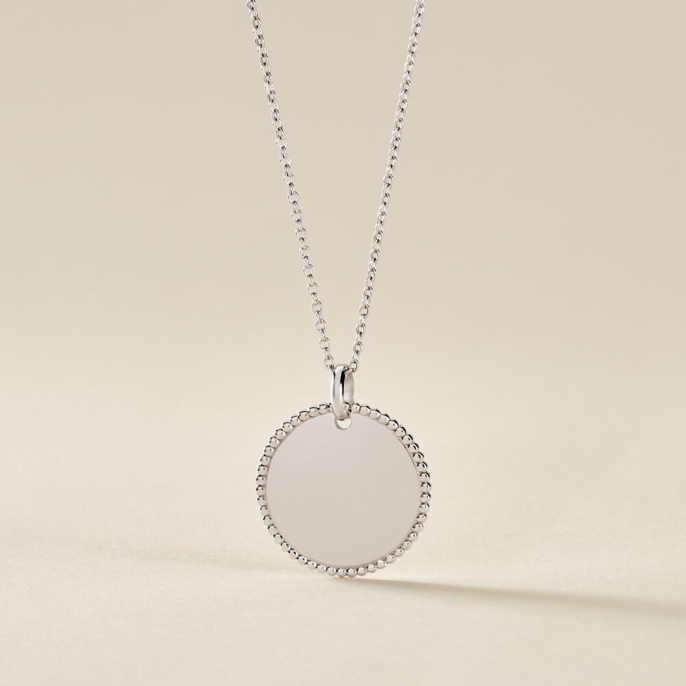 Pendentif Lulu Argent Blanc - M&eacute;dailles et m&eacute;daillons Femme | Marc Orian