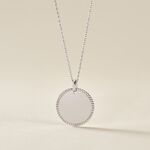 Pendentif Lulu Argent Blanc - M&eacute;dailles et m&eacute;daillons Femme | Marc Orian