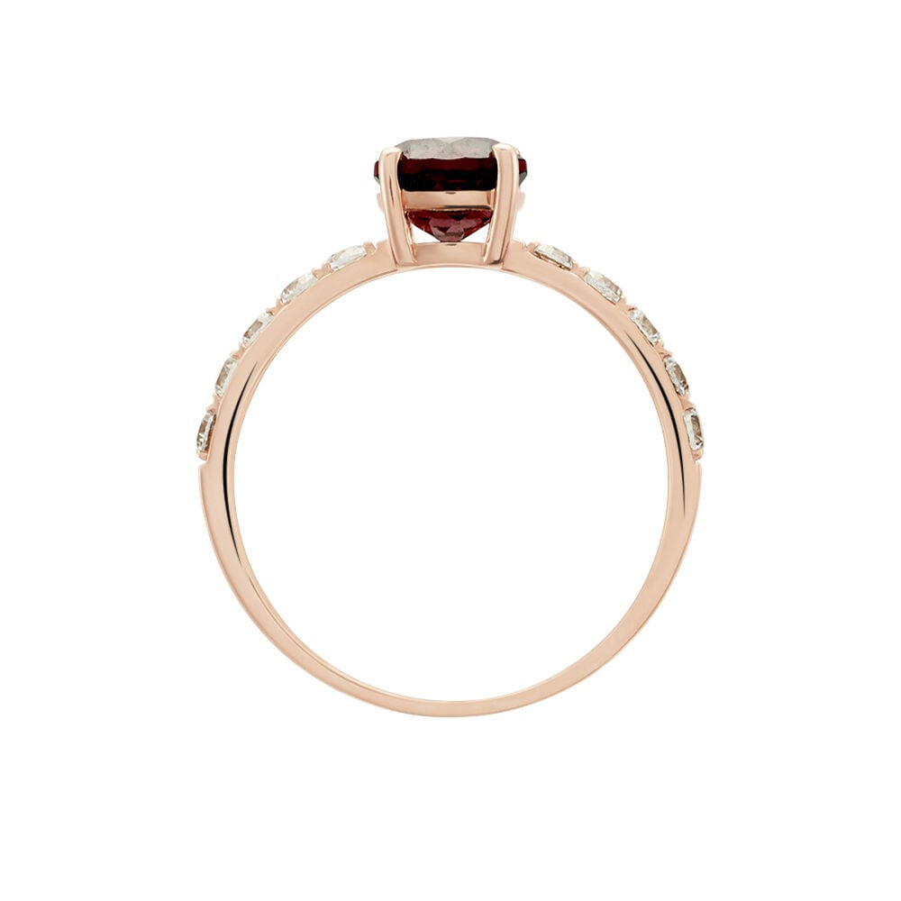 Bague Or Rose Monroe Rhodolite Oxydes De Zirconium - Bagues avec pierre Femme | Marc Orian