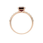 Bague Or Rose Monroe Rhodolite Oxydes De Zirconium - Bagues avec pierre Femme | Marc Orian