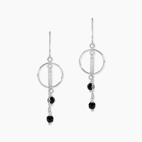 Boucles D'oreilles Pendantes Tamar Argent Blanc Pierre De Synthese - Pendantes Femme | Marc Orian