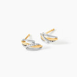 Boucles D'oreilles Puces Bodil Or Bicolore Diamant - Puces Femme | Marc Orian