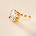 Boucle D'oreille Puce Unitaire Adam Plaqu&eacute; Or Jaune Oxyde De Zirconium - Puces Homme | Marc Orian