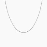 Cha&icirc;ne Ilda Maille For&ccedil;at Limee Or Blanc - Chaines Femme | Marc Orian