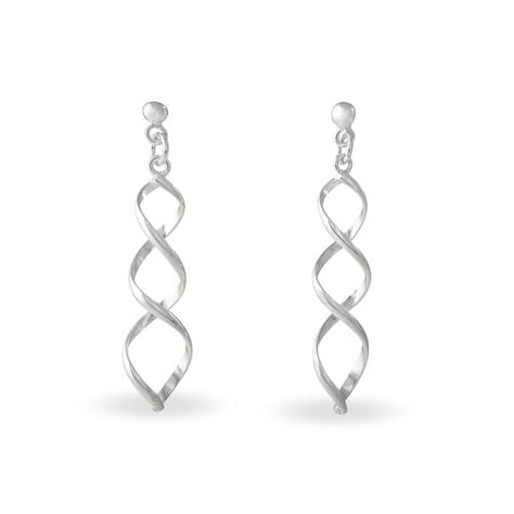 Boucles D'oreilles Pendantes Jolanda Argent Blanc - Pendantes Femme | Marc Orian
