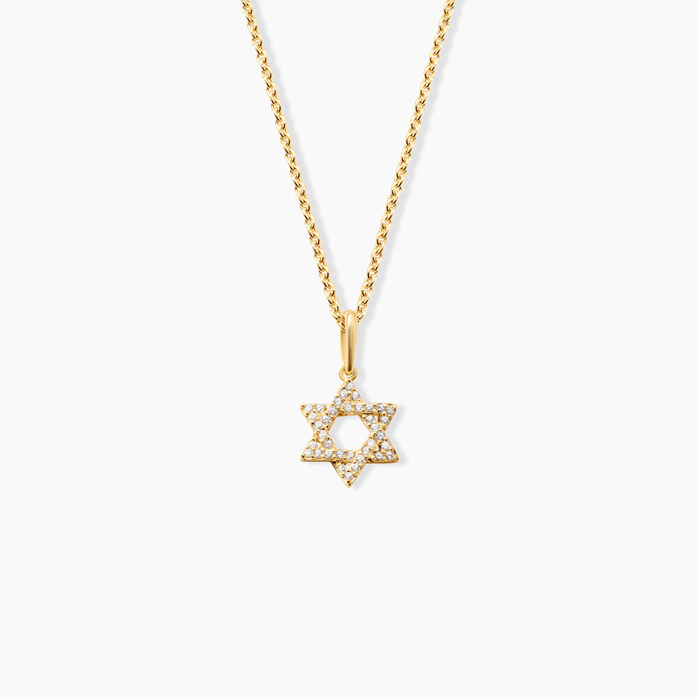 Pendentif Faye Argent Dor&eacute; A L'Or 750/1000 Oxyde De Zirconium - Bijoux fantaisie Femme | Marc Orian