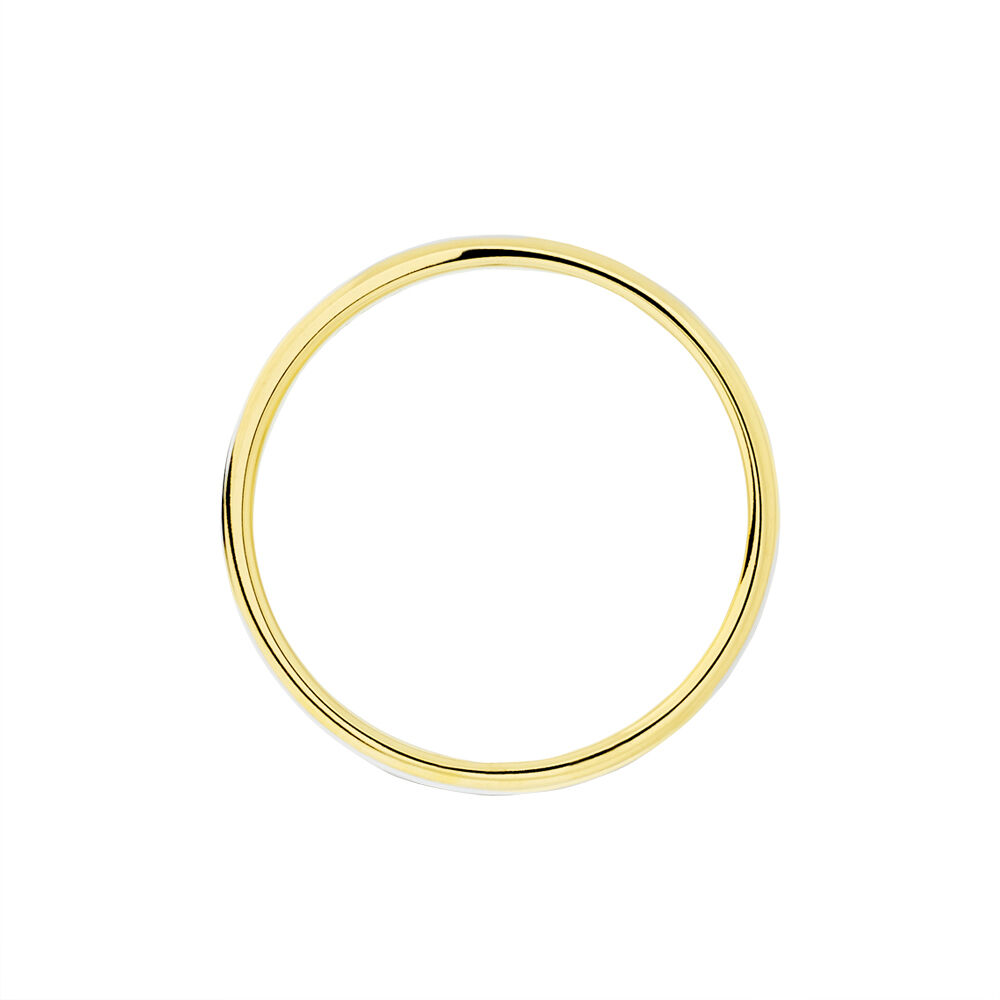 Alliance Miroir Ruban Plat Or Bicolore - Alliances duo Famille | Marc Orian