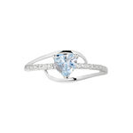 Bague Silucia Or Blanc Topaze Et Oxyde De Zirconium - Bagues pierres fines Femme | Marc Orian