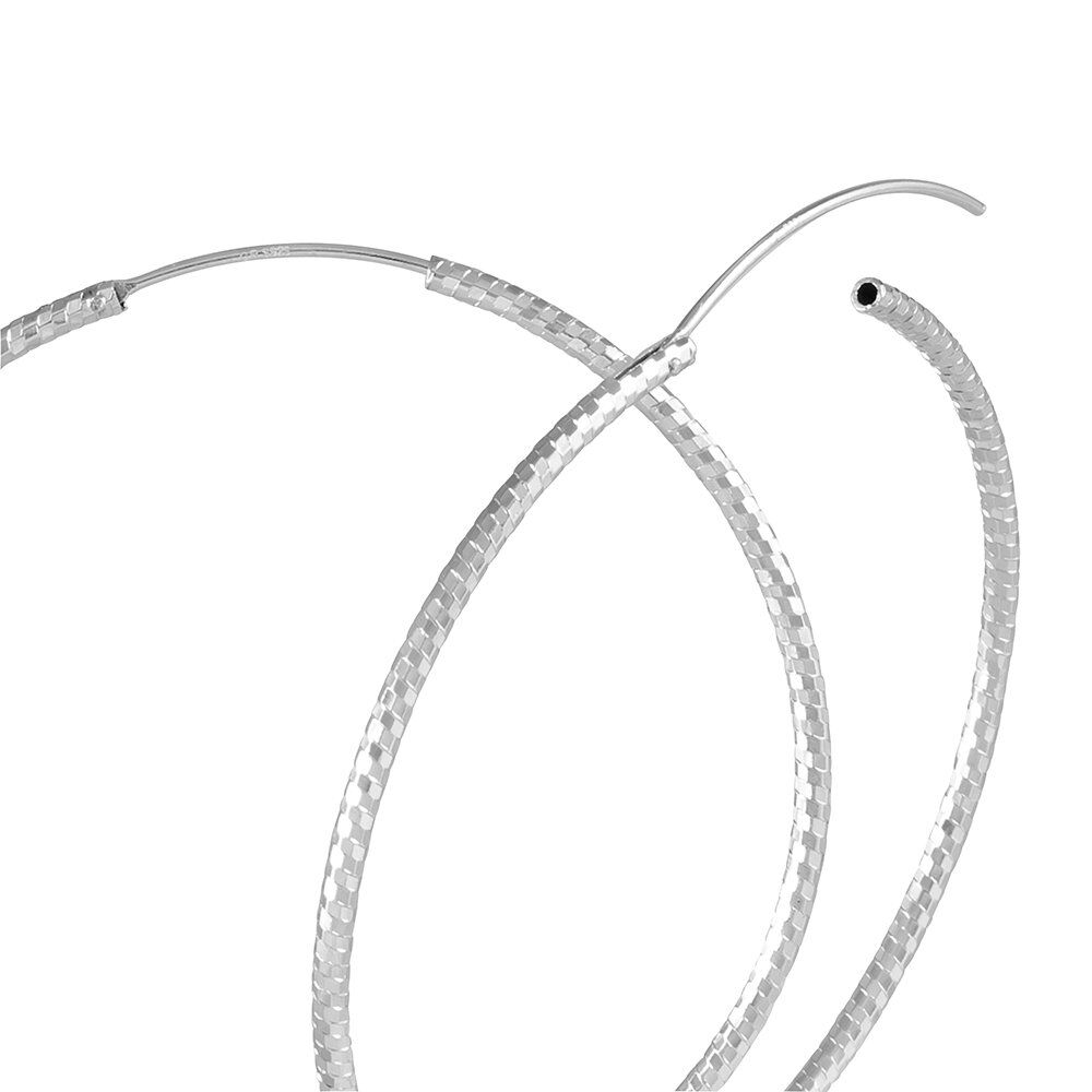 Créoles Argent Blanc Agathe - Créoles Femme | Marc Orian