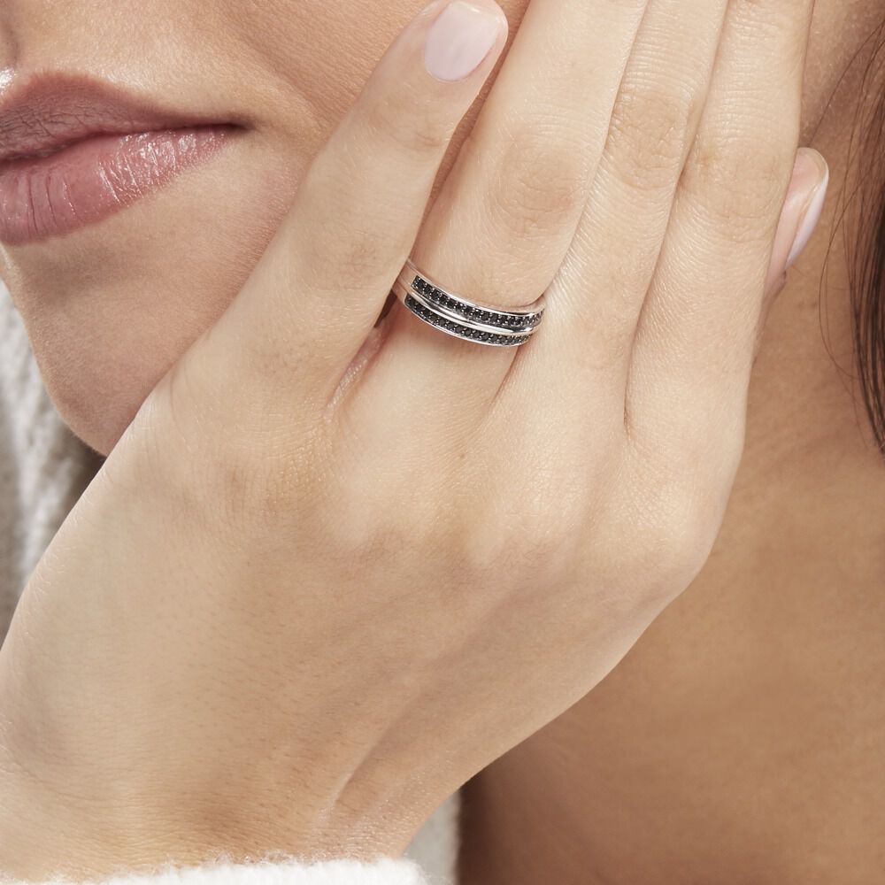 Bague Argent Blanc Agapios Oxydes De Zirconium - Bijoux fantaisie Femme | Marc Orian
