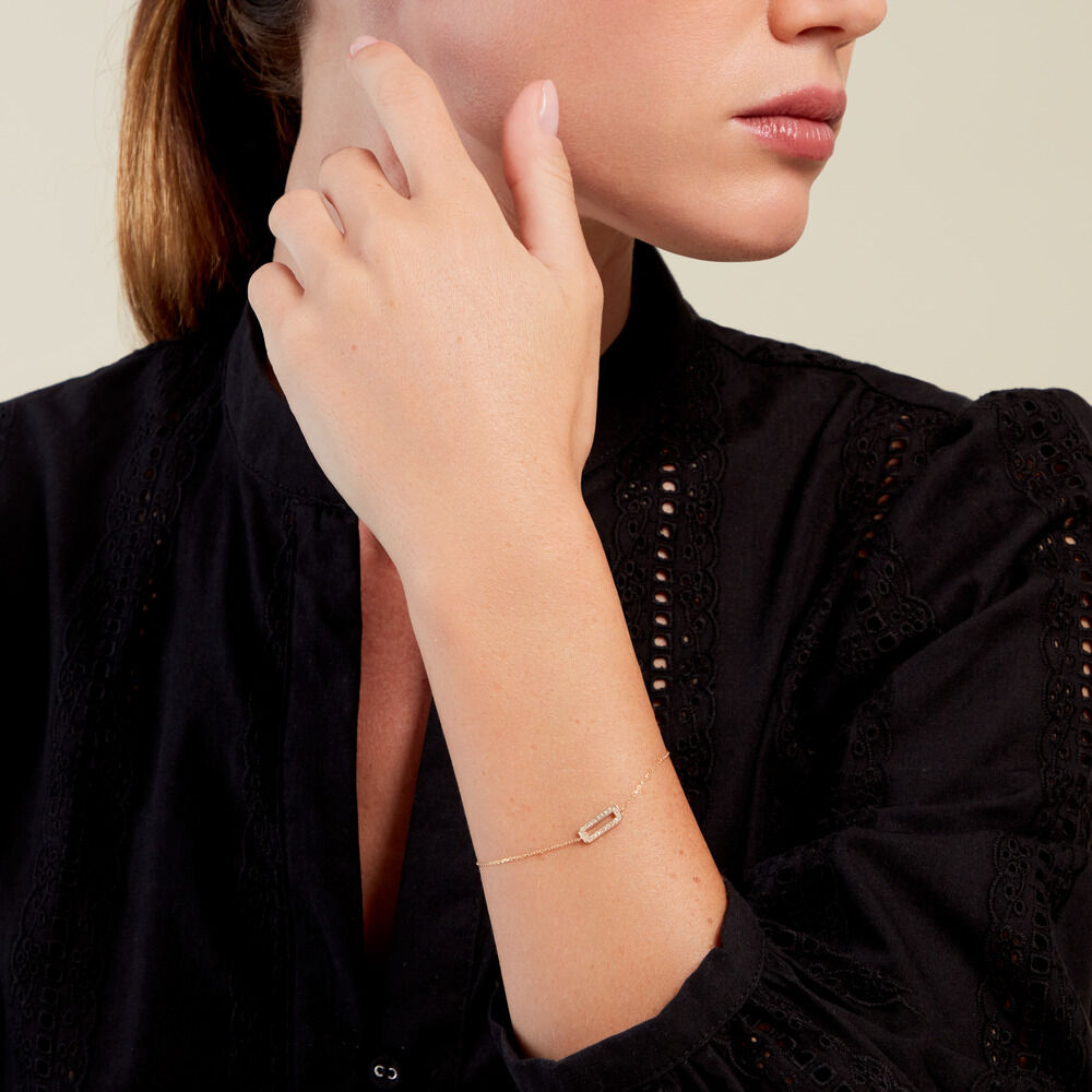Bracelet Pris Or Jaune Diamant - Bracelets chaînes Femme | Marc Orian