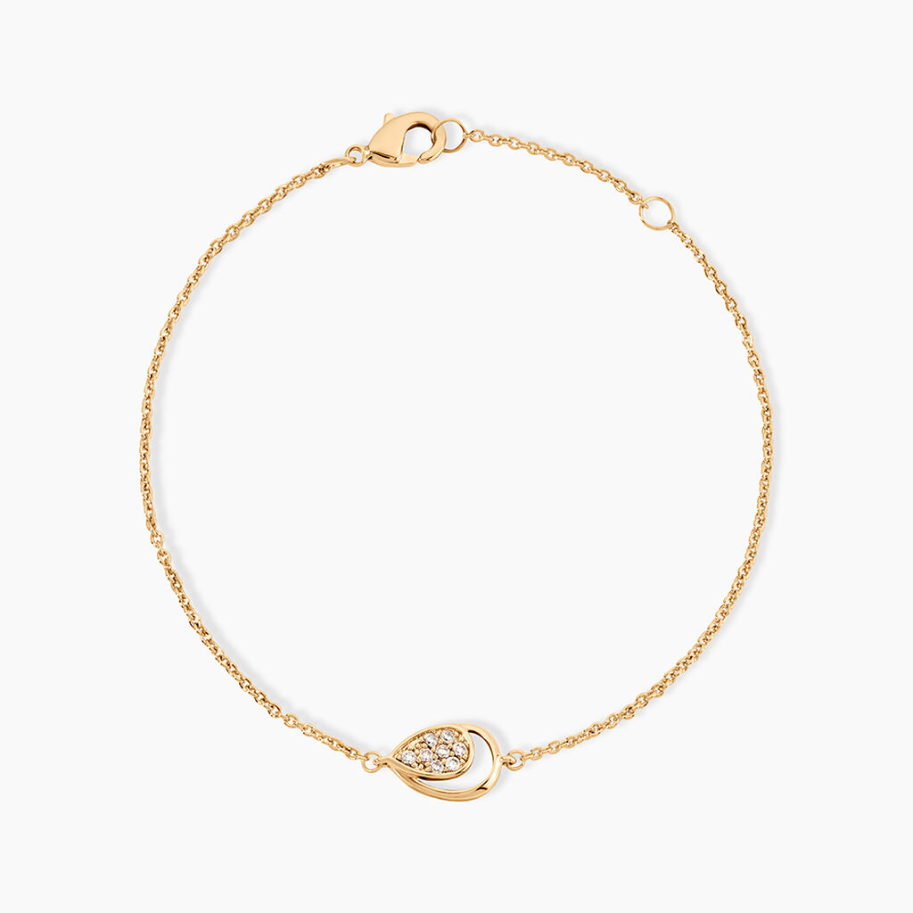 Bracelet Mahalya Plaqu&eacute; Or Jaune Oxyde De Zirconium - Bracelets fantaisie Femme | Marc Orian