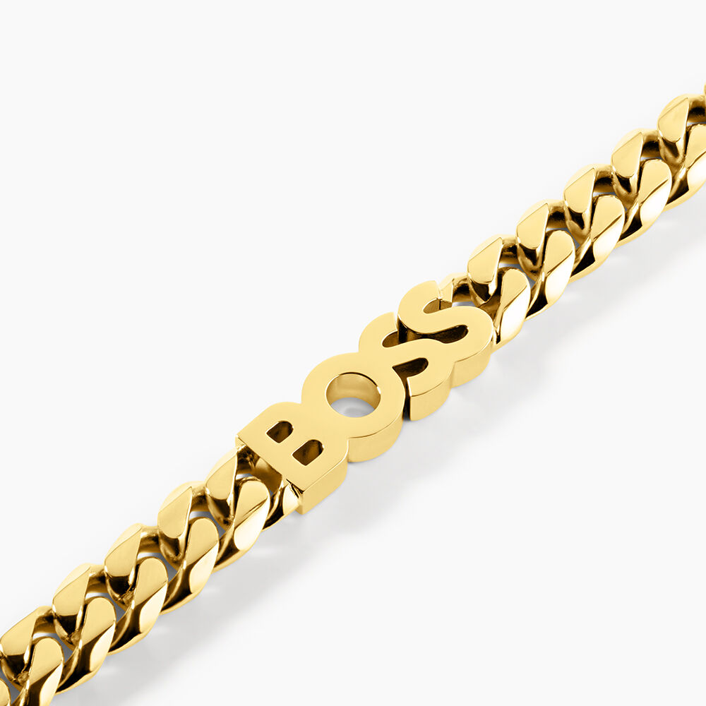 Bracelet Boss Kassy Acier Jaune - Bracelets cha&icirc;nes Homme | Marc Orian