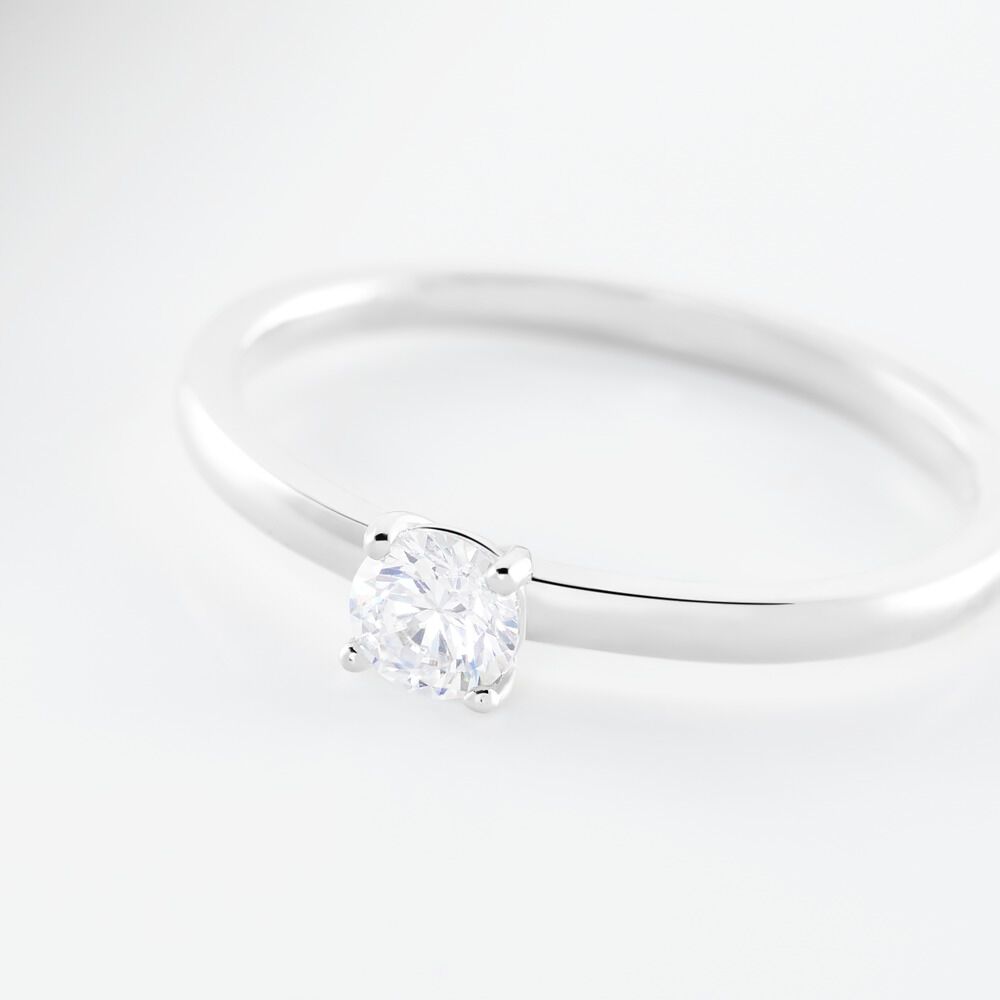 Bague Solitaire Stella Argent Blanc Oxyde De Zirconium - Bijoux fantaisie Femme | Marc Orian