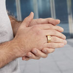 Chevali&egrave;re Phebus Him Classique Acier Jaune - Bijoux fantaisie Homme | Marc Orian