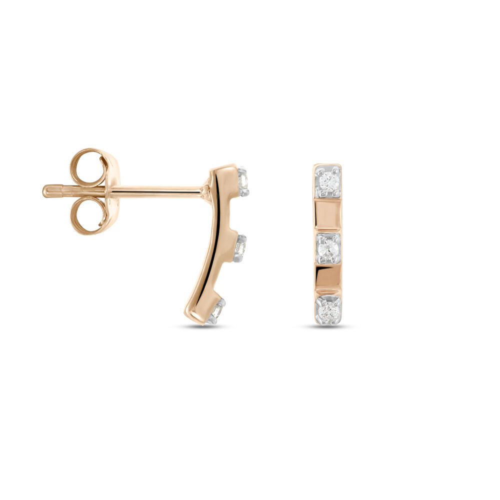 Boucles D'oreilles Puces Argent Rose Donny Oxydes De Zirconium - Puces Femme | Marc Orian