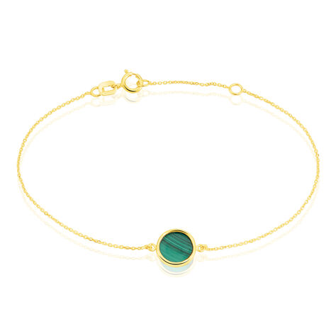 Bracelet Florica Or Jaune Malachite - Bracelets chaînes Femme | Marc Orian