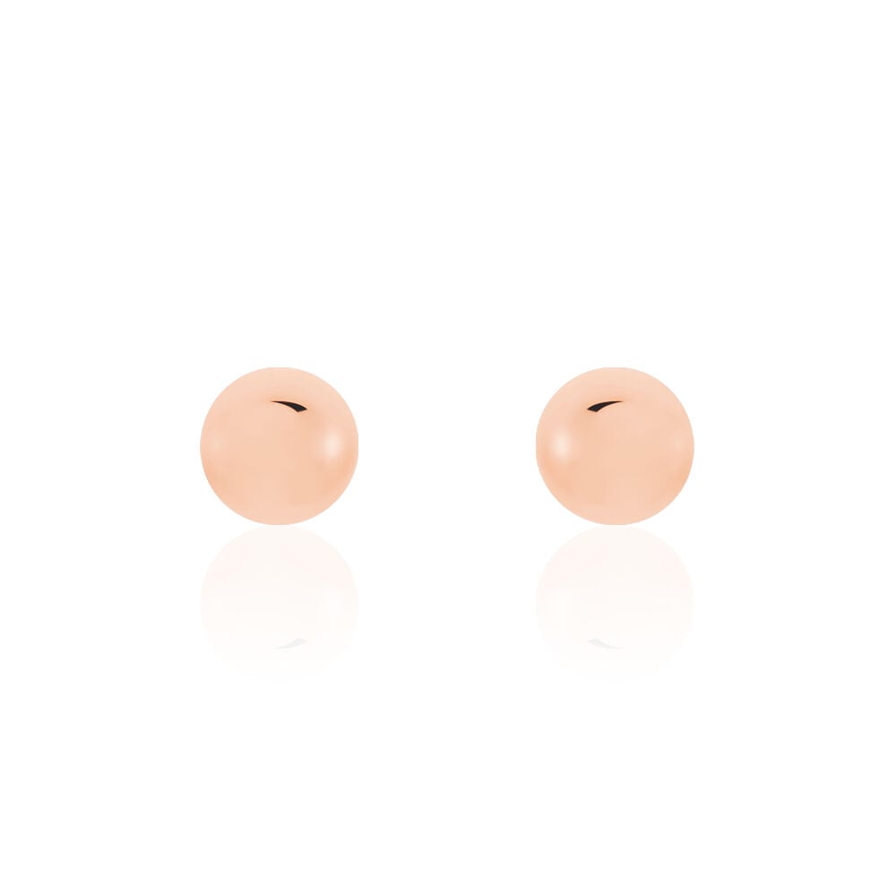 FIDELIA BOULE ROSÉ Damen Ohrstecker Rosegold 375 (9 Karat) Ball - Puces Femme | Marc Orian