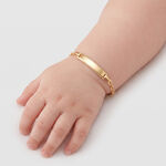 Bracelet Identit&eacute; Gaspardine Maille For&ccedil;at Or Jaune - Gourmettes Enfant | Marc Orian