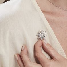 Broche Ana Argent Blanc Oxyde De Zirconium - Broches Femme | Marc Orian