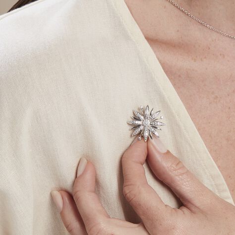 Broche Ana Argent Blanc Oxyde De Zirconium - Broches Femme | Marc Orian