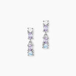 Boucles D'Oreilles Pendantes Dion Argent Blanc Oxyde De Zirconium - Pendantes Femme | Marc Orian