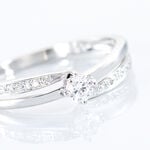 Bague Selene Or Blanc Diamant - Solitaires Femme | Marc Orian