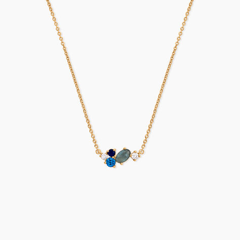 Collier Plaqu&eacute; Or Era Pierre De Synth&egrave;se - Colliers avec pierres Femme | Marc Orian